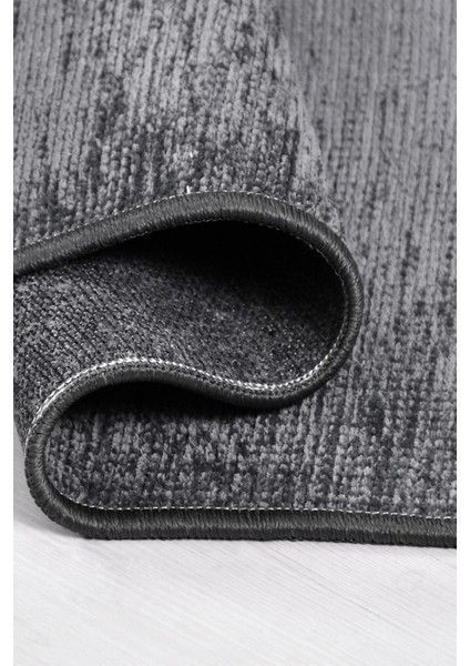 Azra Antrasit Yolluk Halı | Yıkanabilir, Kaymaz Taban, Modern Koridor Antre Kilimi