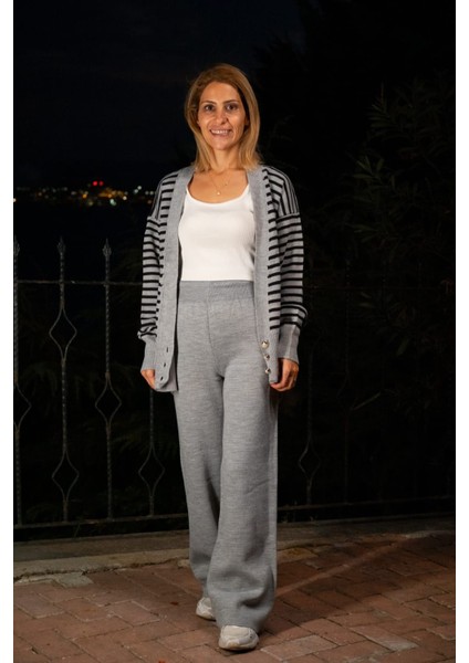 Triko Hırkalı Alt Üst Takım Kadın