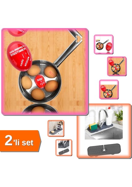 Mutfak Banyo Seti: Esnek Musluk Lavabo Matı + Dublor Yumurta 9A0B1C