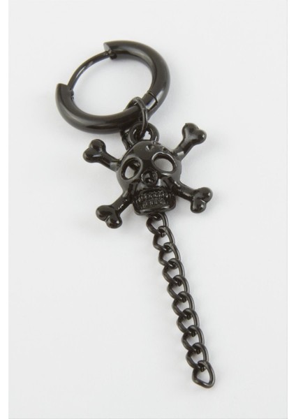 Lvsqvr Kuru Kafa Erkek Çelik Küpe-Siyah