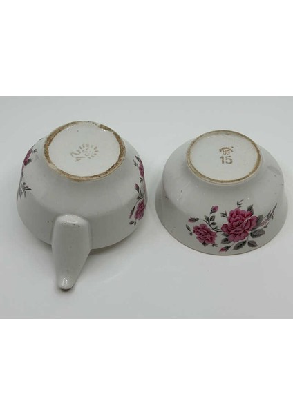 Sümerbank Porselen Sütlük, Şekerlik Takımı AOB3868 modelleri