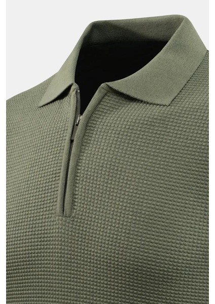 Erkek Fermuarlı Polo Yaka Triko Kazak 5240F BGL-ST04852 fırsatları