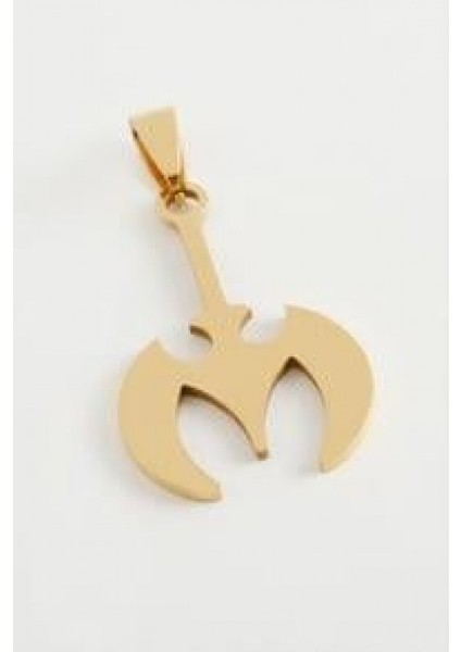 Lvsqvr Balta Çelik Kolye Ucu 3,5 Cm-Sarı