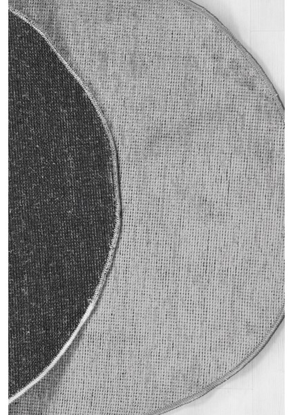 Azra Gri Yuvarlak Mutfak Halısı | Yıkanabilir, Kaymaz Taban, Yumuşak Dokulu Antre Kilimi indirimleri
