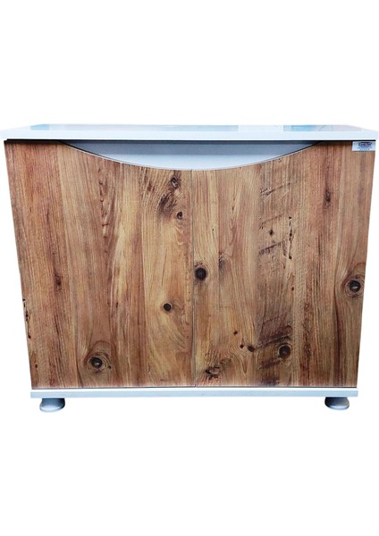 80 cm Mdf KP8045FAC Flex Atlantik Çam Kapaklı Akvaryum Sehpası 80X45X69 cm