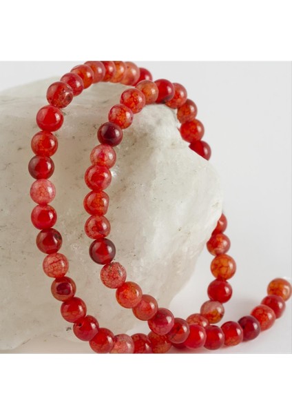 Lvsqvr 6 mm Parlak Akik Taşı-Kırmızı fiyatları