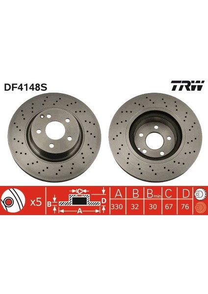 FREN DISKI ON MERCEDES S-CLASS W220 1998-2005 A2204212512