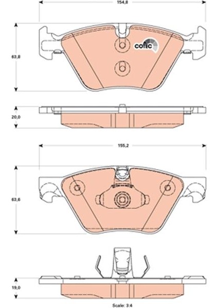 FREN BALATASI ON BMW F10 F11 F18 34118847064