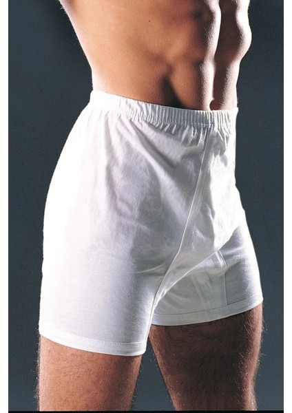 124X2 Erkek 2'li Penye Süprem Arjantin Kumaş Paçalı Külot-Beyaz