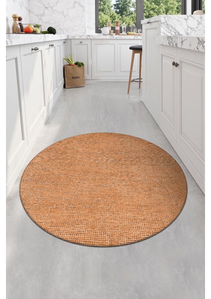 Azra Hardal Yuvarlak Mutfak Halısı | Yıkanabilir, Kaymaz Taban, Yumuşak Dokulu Antre Kilimi modelleri