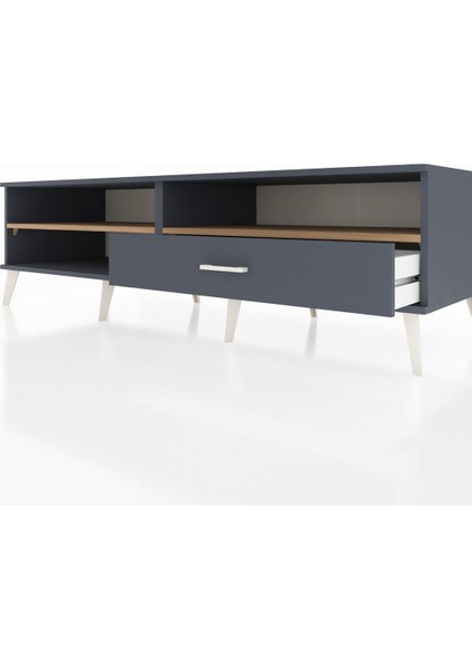 Kronos Tv Ünitesi 2 Raflı Tek Çekmeceli 176X59X51 Antrasit-Çam/antrasit fırsatları