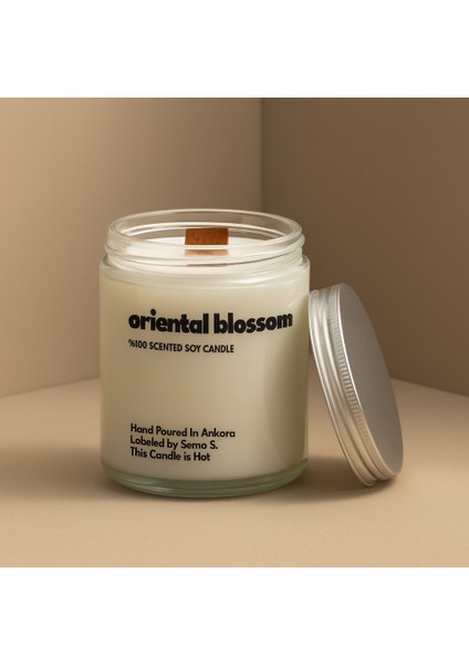 : Oriental Blossom : Cam Kavanozda Kokulu %100 Soya Mum (Pudra, Papatya, Sandal, Lavanta) modelleri