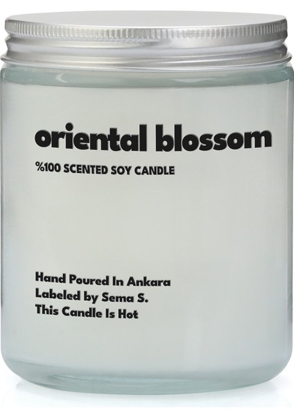 : Oriental Blossom : Cam Kavanozda Kokulu %100 Soya Mum (Pudra, Papatya, Sandal, Lavanta) fırsatları