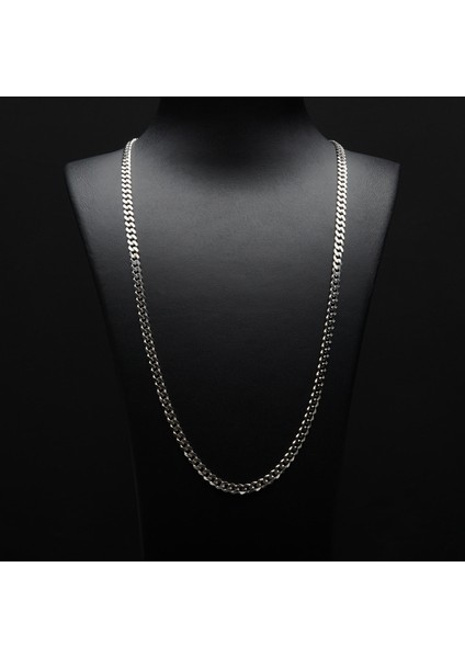 120 Mikron Rodyum Gurmet Gümüş Zincir
