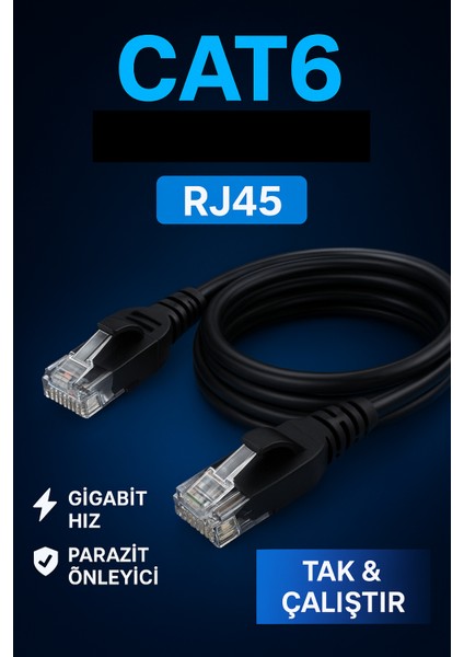 60 Metre Cat6 Dış Mekan Internet Ethernet Kablo RJ45 Utp Patch Yüksek Hız 2 Katmanlı (Test Edilmiş)Ev Içi Ağ Düzeni, Oyun Konsolu, Medya Cihazları fırsatları