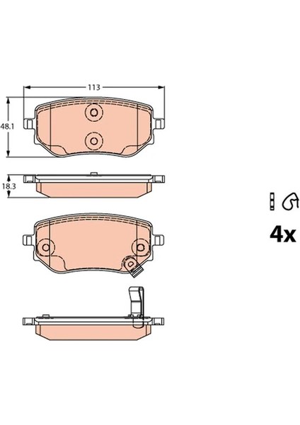FREN BALATASI ARKA MERCEDES 10-CLASS W470 . NISSAN NAVARA D23. D23T 2.3 DCI 2015 A4704230600 D40605JU0A