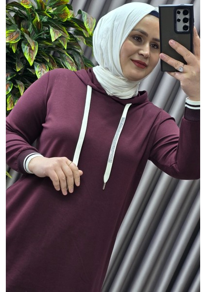 Kadın Tesettür Giyim Büyük Beden Kapşonlu Spor Ikili Takım fiyatları