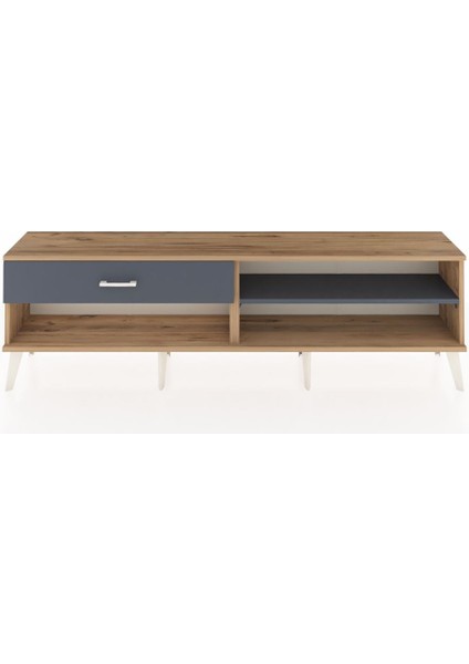 Arges Tv Ünitesi Tek Raflı Tek Çekmeceli 176X30X51 Çam-Antrasit/antrasit