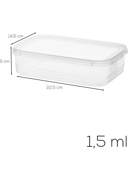 4363-30 Kendinden Kapaklı Derin Dondurucuya Uygun 30 Adet Saklama Kabı Hava Almaz Düzenleyici 1,5lt modelleri