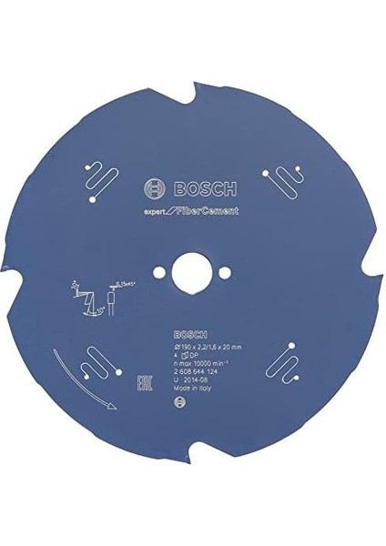 2608644124 Expert Daire Testere Bıçağı, Fiber Çimento Için, Mavi, 2608644124 fiyatları