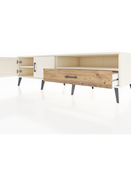 Kronos Tv Ünitesi 2 Raflı Tek Çekmeceli 2 Kapaklı 176X59X51 Aytaşı-Aytaşı/çam fırsatları