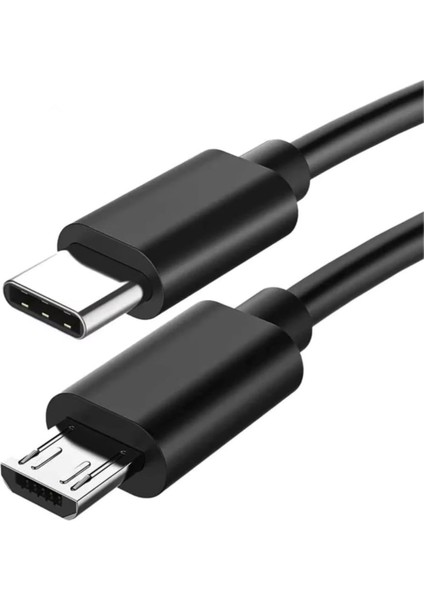 4442 Type-C To Micro USB Çevirici Dönüştürücü Kablo 80 cm Typec (Usb-C) → Micro USB Dönüşüm 480 Mbps Ye Kadar Veri Aktarım Hızı Ters Takılabilir Type C Uç Tasarımı