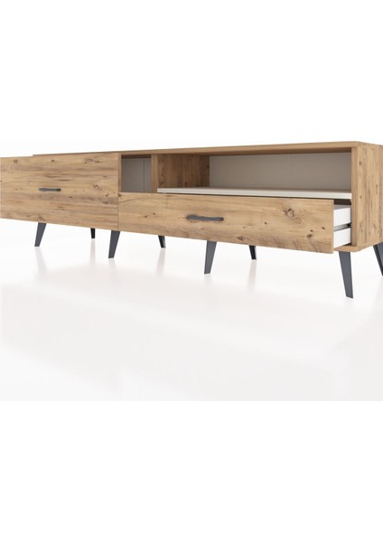 Hyperion Tv Ünitesi Tek Raflı 2 Çekmeceli 176X44X51 Çam-Aytaşı/çam fırsatları