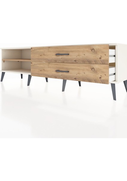 Hyperion Tv Ünitesi Tek Raflı 2 Çekmeceli 176X44X51 Aytaşı-Çam/çam fırsatları