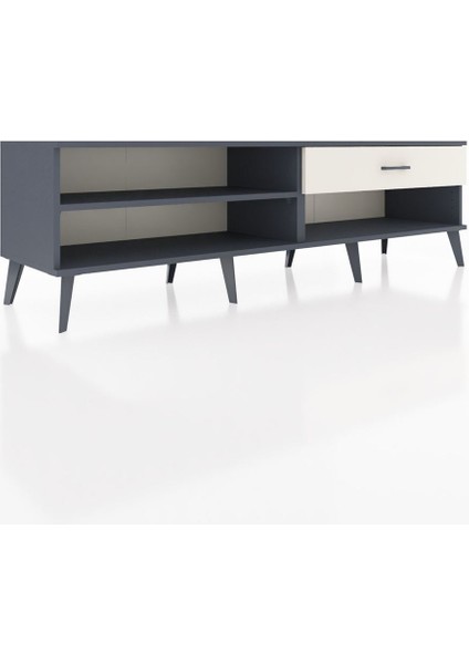 Hyperion Tv Ünitesi Tek Raflı Tek Çekmeceli 176X44X51 Antrasit-Antrasit/aytaşı fiyatları