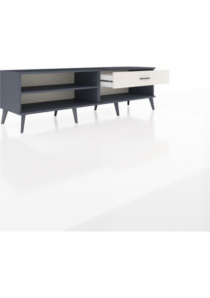 Hyperion Tv Ünitesi Tek Raflı Tek Çekmeceli 176X44X51 Antrasit-Antrasit/aytaşı indirimleri