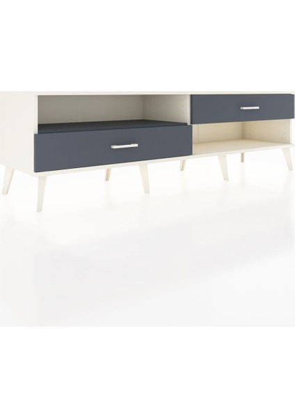 Hyperion Tv Ünitesi Tek Raflı 2 Çekmeceli 176X44X51 Aytaşı-Antrasit/antrasit fiyatları