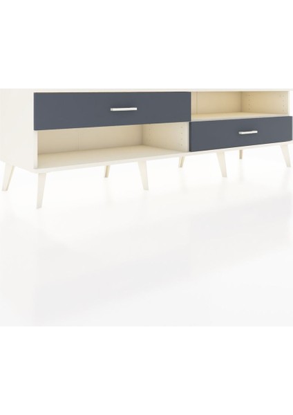 Hyperion Tv Ünitesi Tek Raflı 2 Çekmeceli 176X44X51 Aytaşı-Aytaşı/antrasit fiyatları