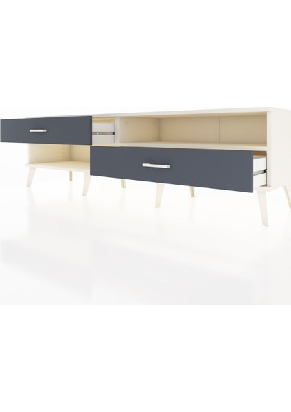 Hyperion Tv Ünitesi Tek Raflı 2 Çekmeceli 176X44X51 Aytaşı-Aytaşı/antrasit fırsatları