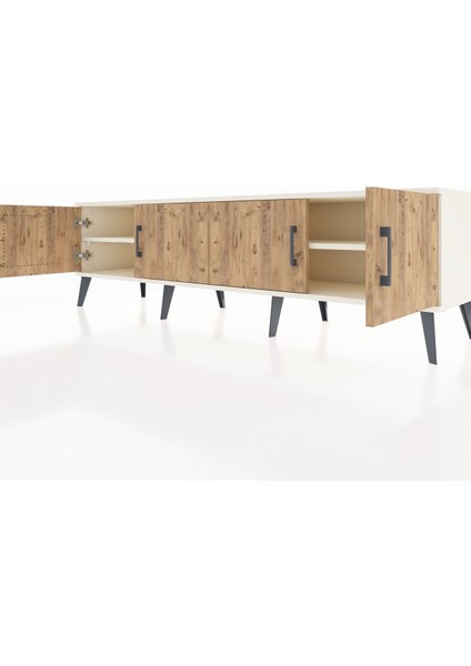 Hyperion Tv Ünitesi 2 Raflı 4 Kapaklı 176X44X51 Aytaşı-Çam/aytaşı fırsatları