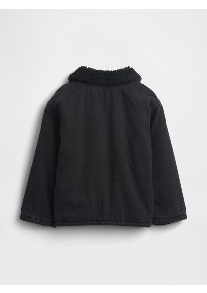 Erkek Bebek Siyah Sherpa Astarlı Denim Ceket fiyatları
