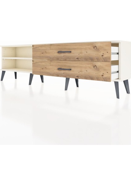 Arges Tv Ünitesi Tek Raflı 2 Çekmeceli 176X30X51 Aytaşı-Aytaşı/çam fırsatları