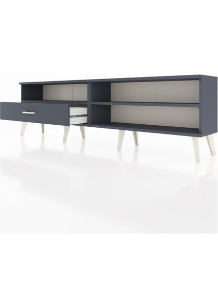 Arges Tv Ünitesi 2 Raflı Tek Çekmeceli 176X30X51 Antrasit-Antrasit/antrasit fırsatları