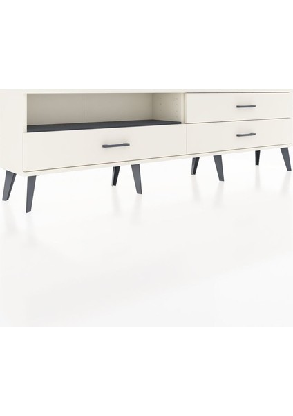 Arges Tv Ünitesi Tek Raflı 3 Çekmeceli 176X30X51 Aytaşı-Antrasit/aytaşı fiyatları