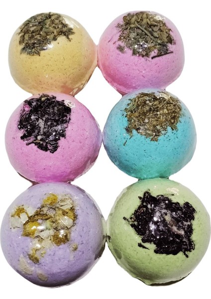 6 Adet Renkli Doğal Kokulu Ayak Banyo Peeling Nem Bombası Pedikür Nem Topu
