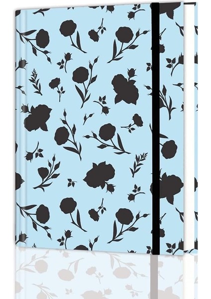 Journals 16,5X22,5 cm Gizli Spiralli Çizgisiz Defter Tarihsiz Not Defteri - Floral Damask