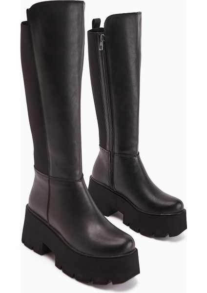 Sannah Siyah Platform Topuklu Kadın Çizme fiyatları