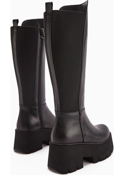 Sannah Siyah Platform Topuklu Kadın Çizme indirimleri