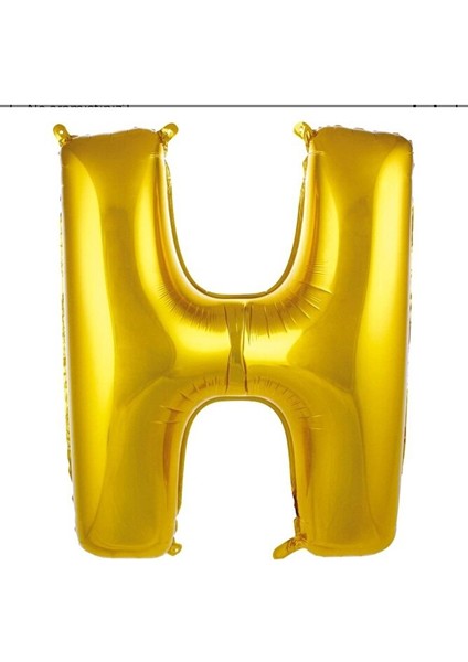 H- Harfi Folyo Balon Gold Rengi 76 cm