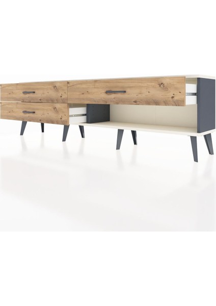 Arges Tv Ünitesi 3 Çekmeceli 176X30X51 Antrasit-Aytaşı/çam fırsatları