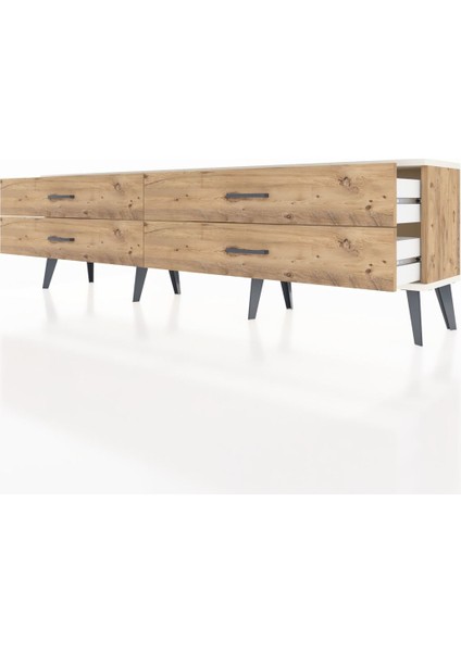 Arges Tv Ünitesi 4 Çekmeceli 176X30X51 Çam-Aytaşı/çam fırsatları