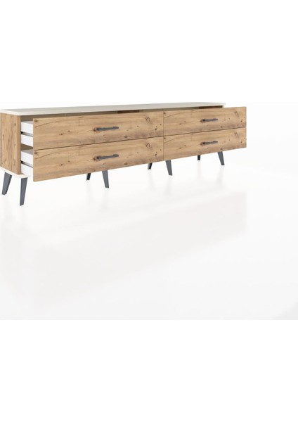 Arges Tv Ünitesi 4 Çekmeceli 176X30X51 Çam-Aytaşı/çam indirimleri
