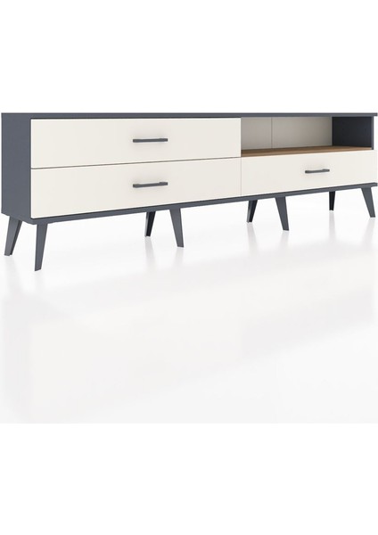 Arges Tv Ünitesi Tek Raflı 3 Çekmeceli 176X30X51 Antrasit-Çam/aytaşı fiyatları