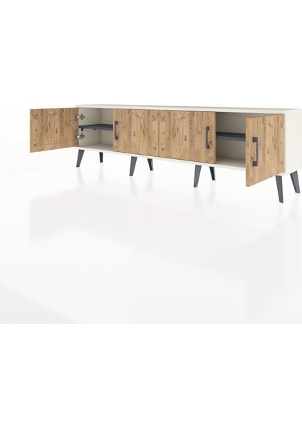 Arges Tv Ünitesi 2 Raflı 4 Kapaklı 176X30X51 Aytaşı-Çam/antrasit modelleri