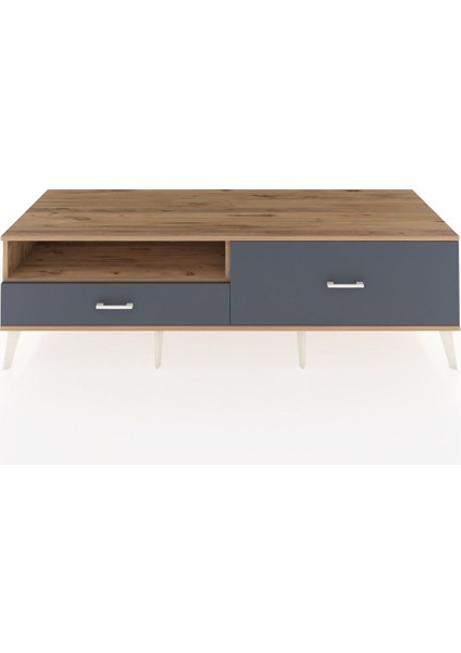 Kronos Tv Ünitesi Tek Raflı 2 Çekmeceli 176X59X51 Çam-Çam/antrasit