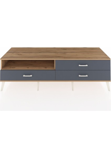 Kronos Tv Ünitesi Tek Raflı 3 Çekmeceli 176X59X51 Çam-Çam/antrasit